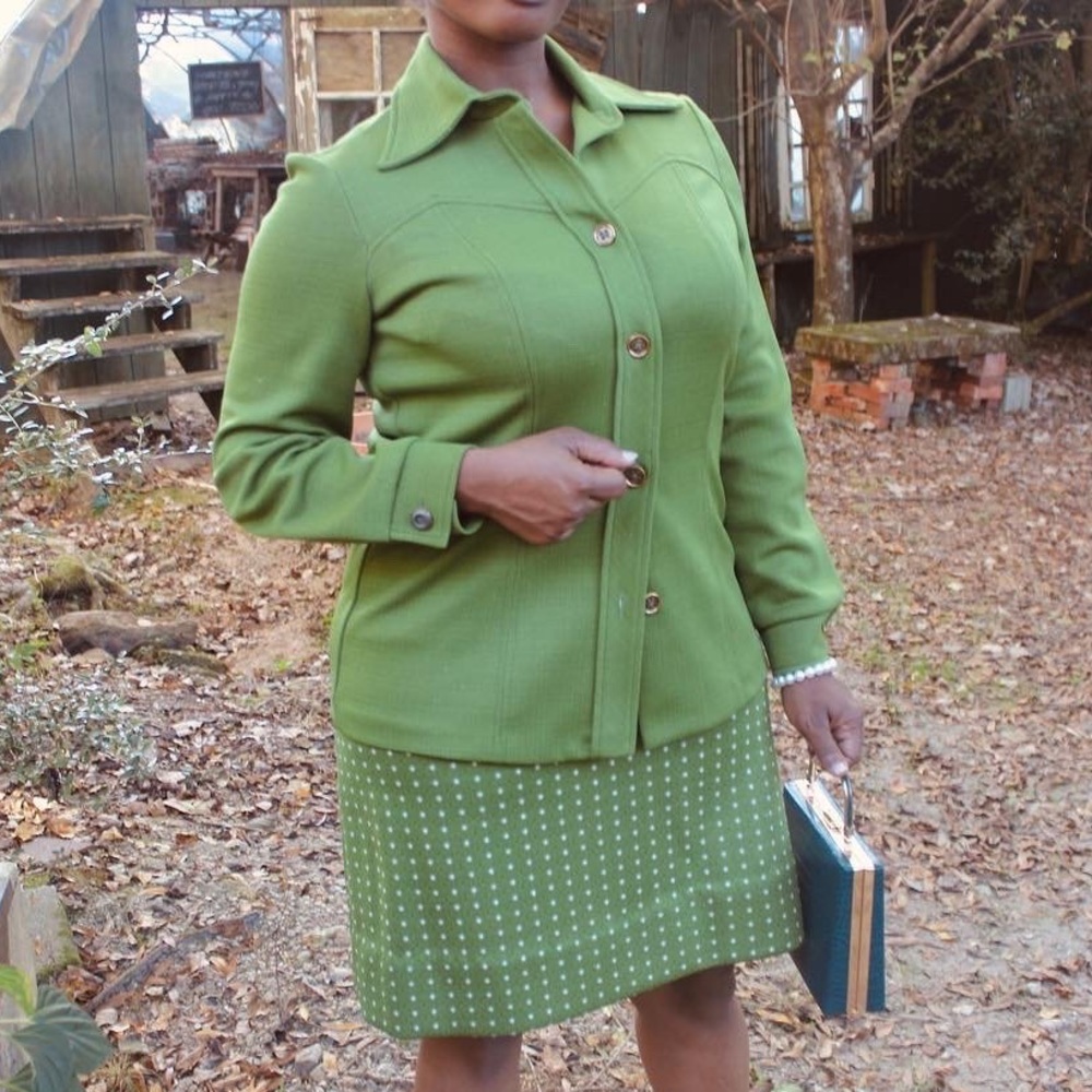 Vintage 1970's Two-Piece Skirt Set